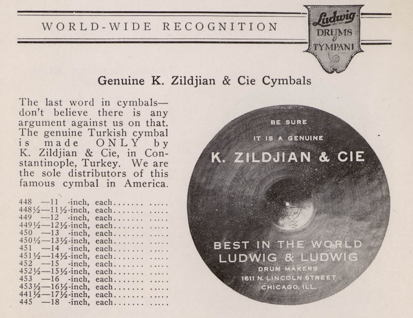 Instruments #6: K. Zildjian heavy Turkish Cymbal, early s